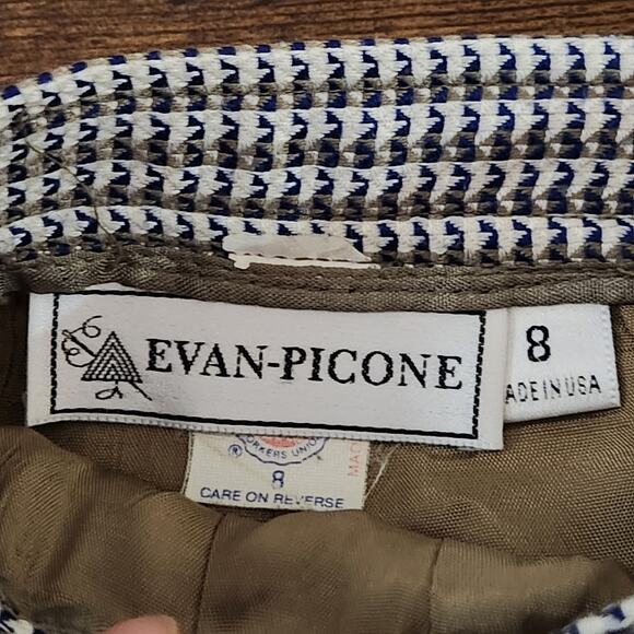 Evan-Picone Suit Women’s SZ 8 Vintage Made in USA Union Made 1980’s Boxy EUC - Picture 6 of 16